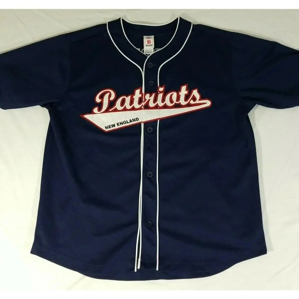 New England Patriots NFL Baseball Jersey Embroidered Laurence Maroney #39 Men XL